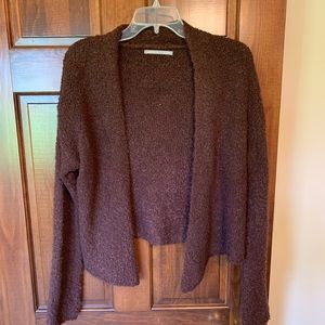 Maroon fleece sweater